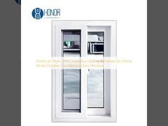 American Style UPVC Insulation Sliding Windows for Home White Durable Soundproof Glass Window